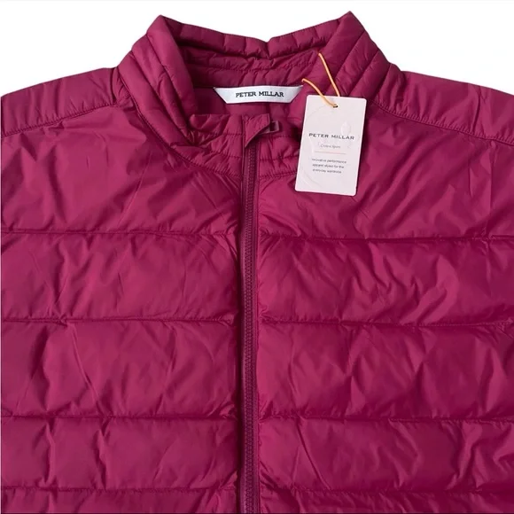 Peter Millar Crown Sport All Course Vest Pomegranate Size XL $225